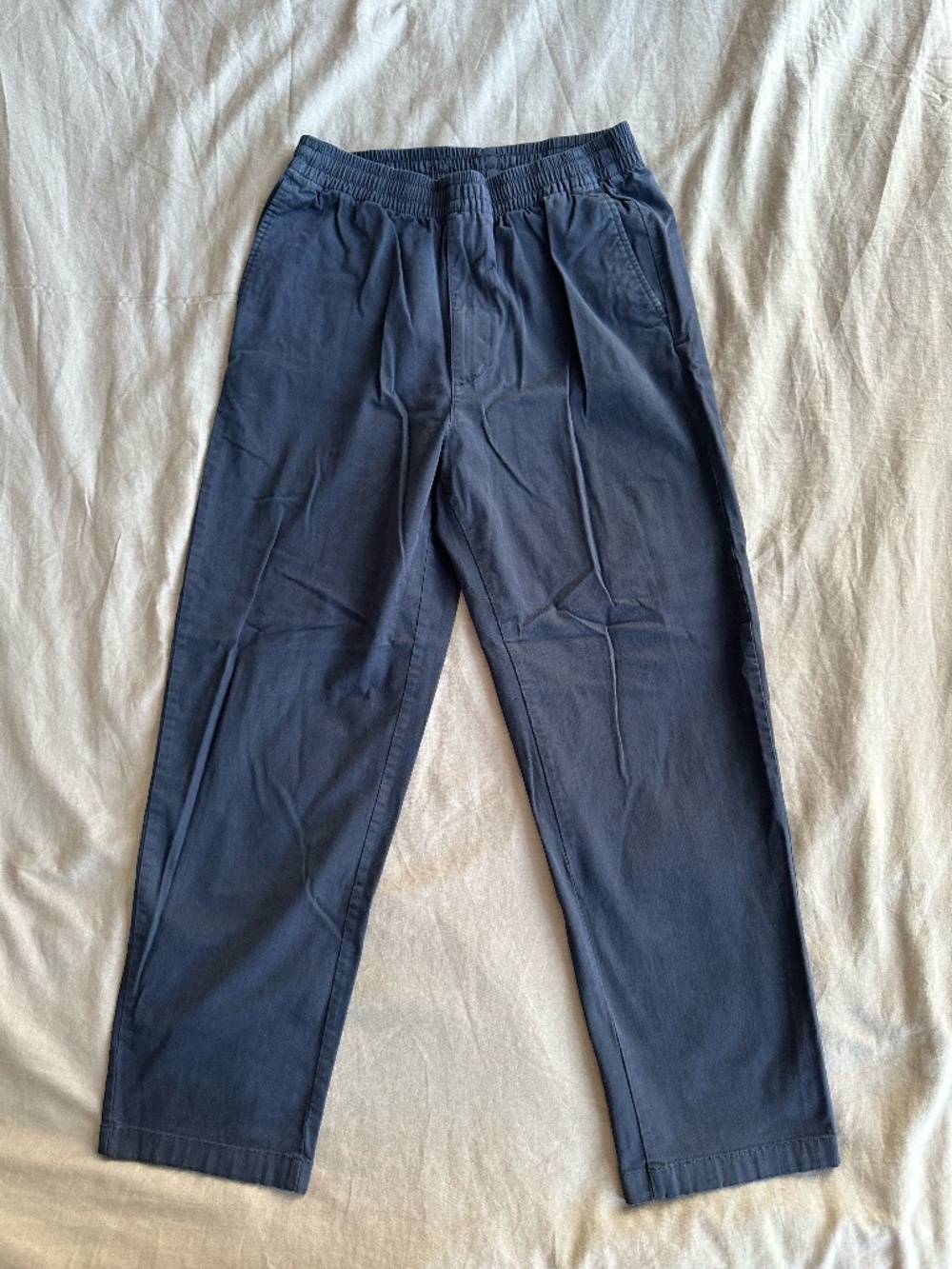 UNIQLO Navy Stretch Easy Ankle Trousers, men's S waist 27-30
